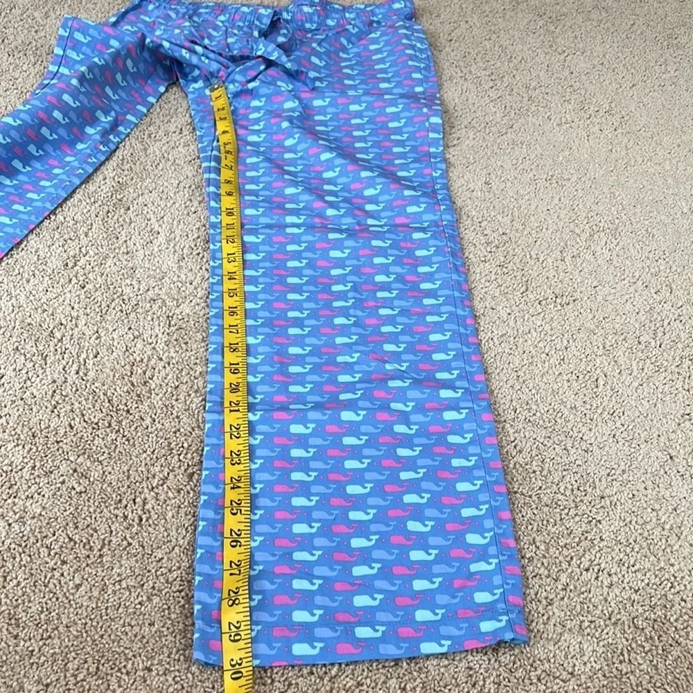 Vineyard vines small blue multi whale print lounge pants/pajamas. - Picture 6 of 8
